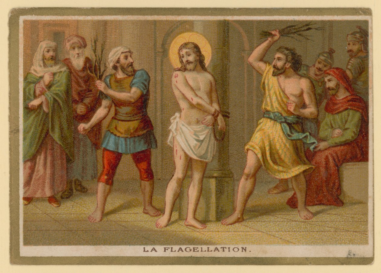 Episode uit het leven van Jezus Christus (chromolitho) door French School