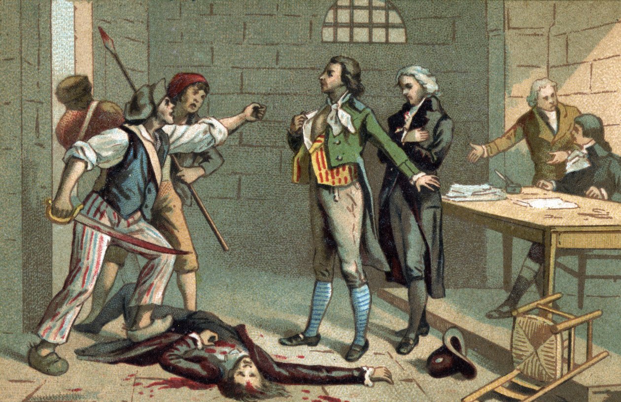 Episode van de Franse Revolutie: Roch-Antoine Cumuron, Abt van Sicard (1742-1822) - Directeur van de Institution des Deaf et Muets de Paris in 1790 gered door Monot (1742-1822) door French School