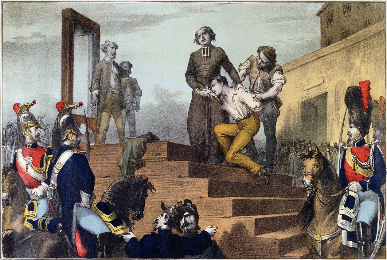 Executie van Jean-Baptiste Troppmann (1848-1970) 19 januari 1870, ca. 1870 door French School