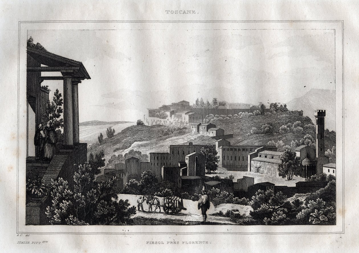 Fiesole - Toscane - Gravure uit 