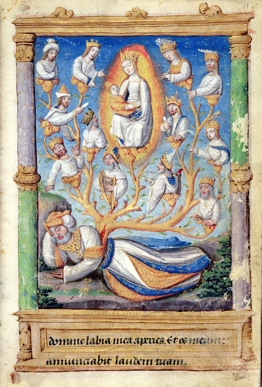 Fol.11r De Boom van Jesse, uit Heures a l