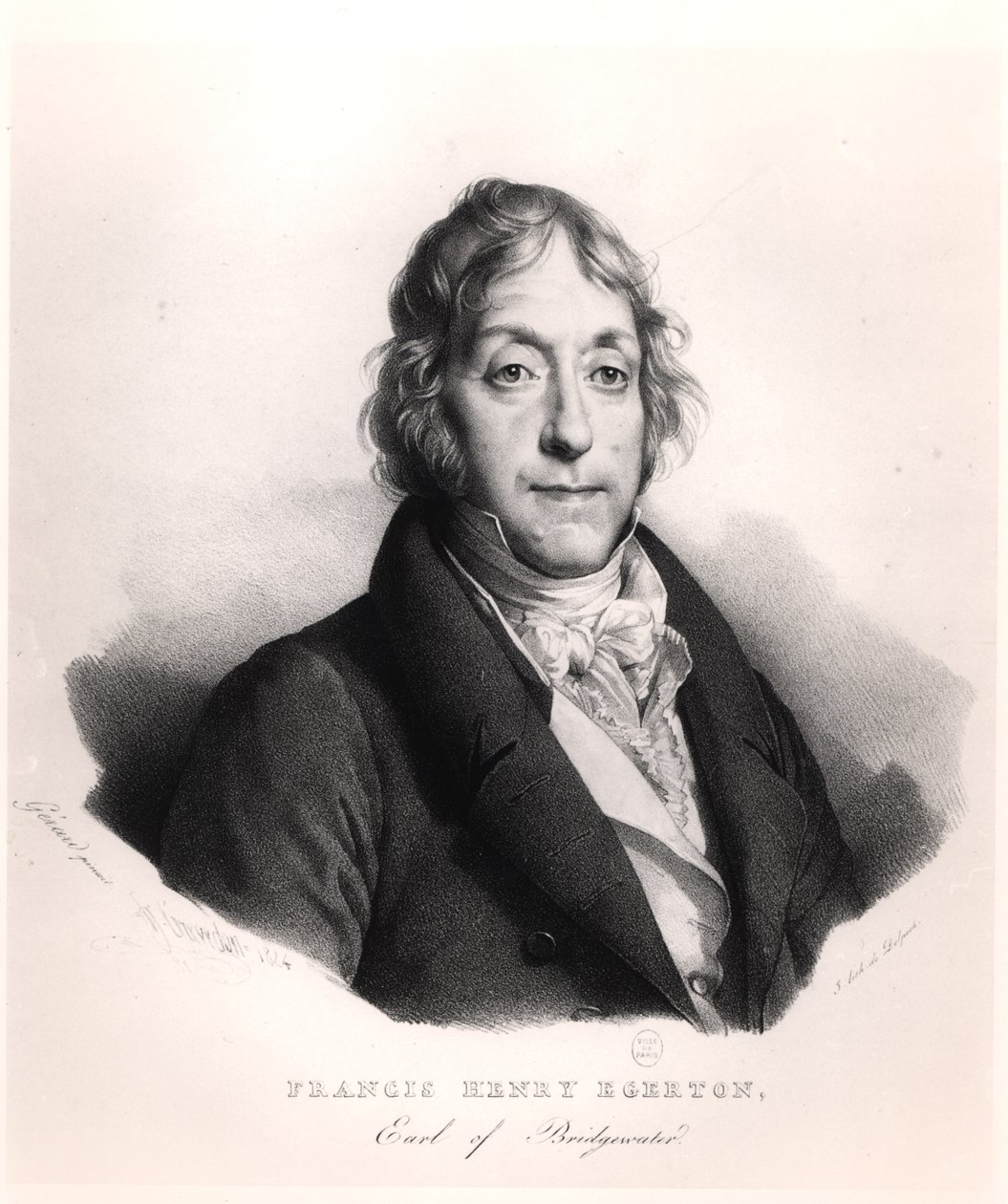 Francis Henry Egerton (1756-1829) Graaf van Bridgewater, gegraveerd door Francois Seraphin Delpech, 1824 door French School