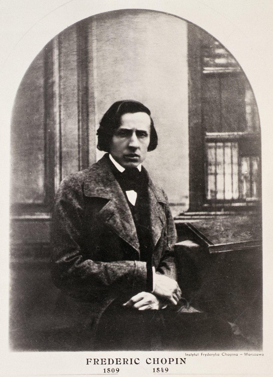 Frederic Chopin (1810-49) gegraveerd van een daguerreotype door French School