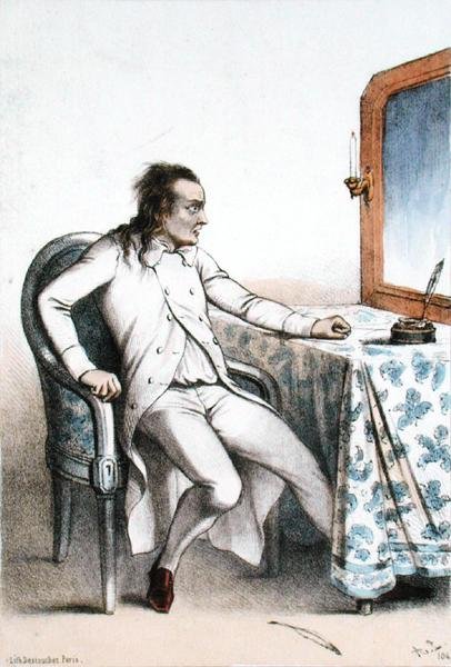 Frederick Lemaitre (1800-76) in de rol van Georges Maurice uit 