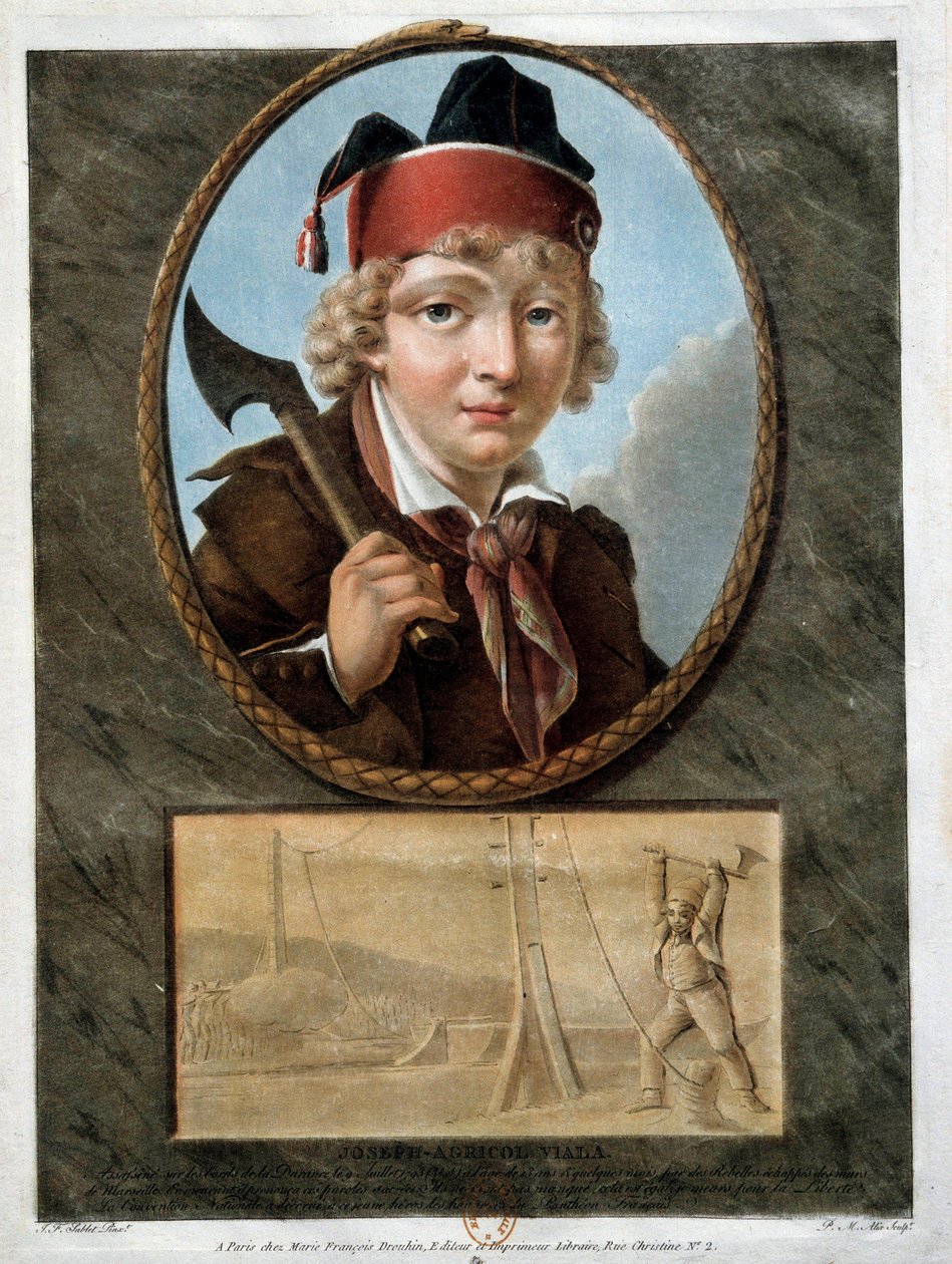 Franse Revolutie: portret van de jonge Joseph Agricol Viala (1780-1793) door French School