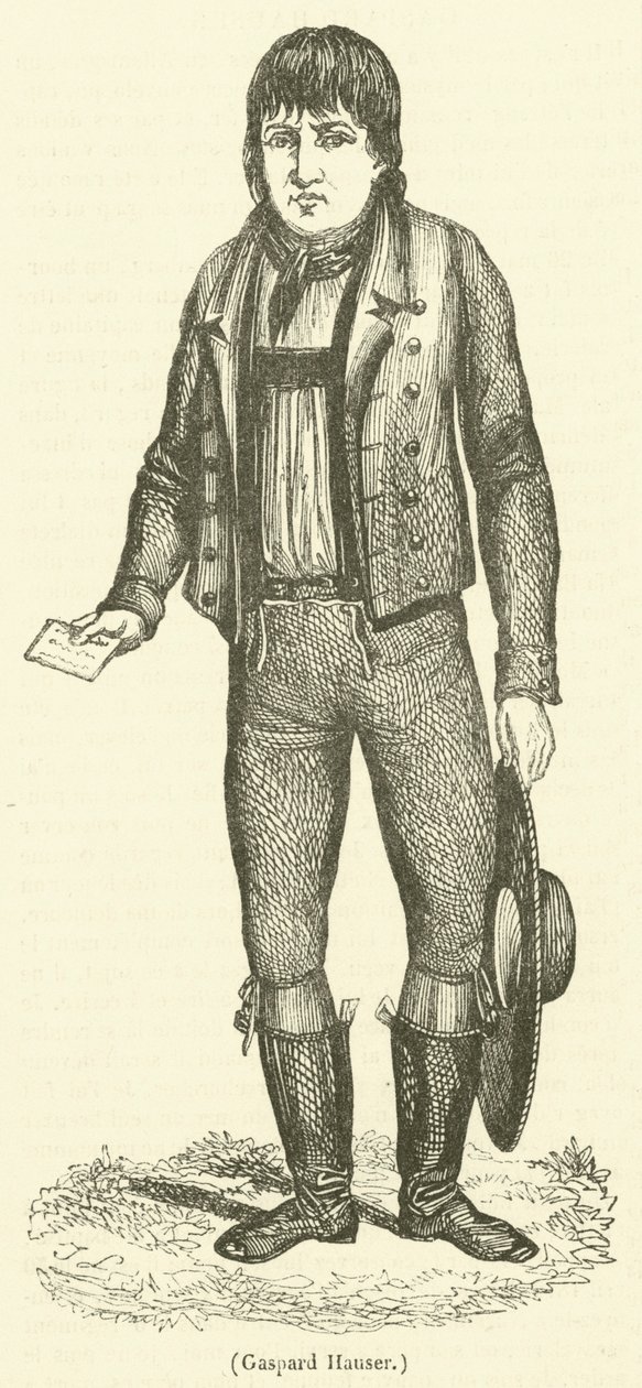 Gaspard Hauser (gravure) door French School