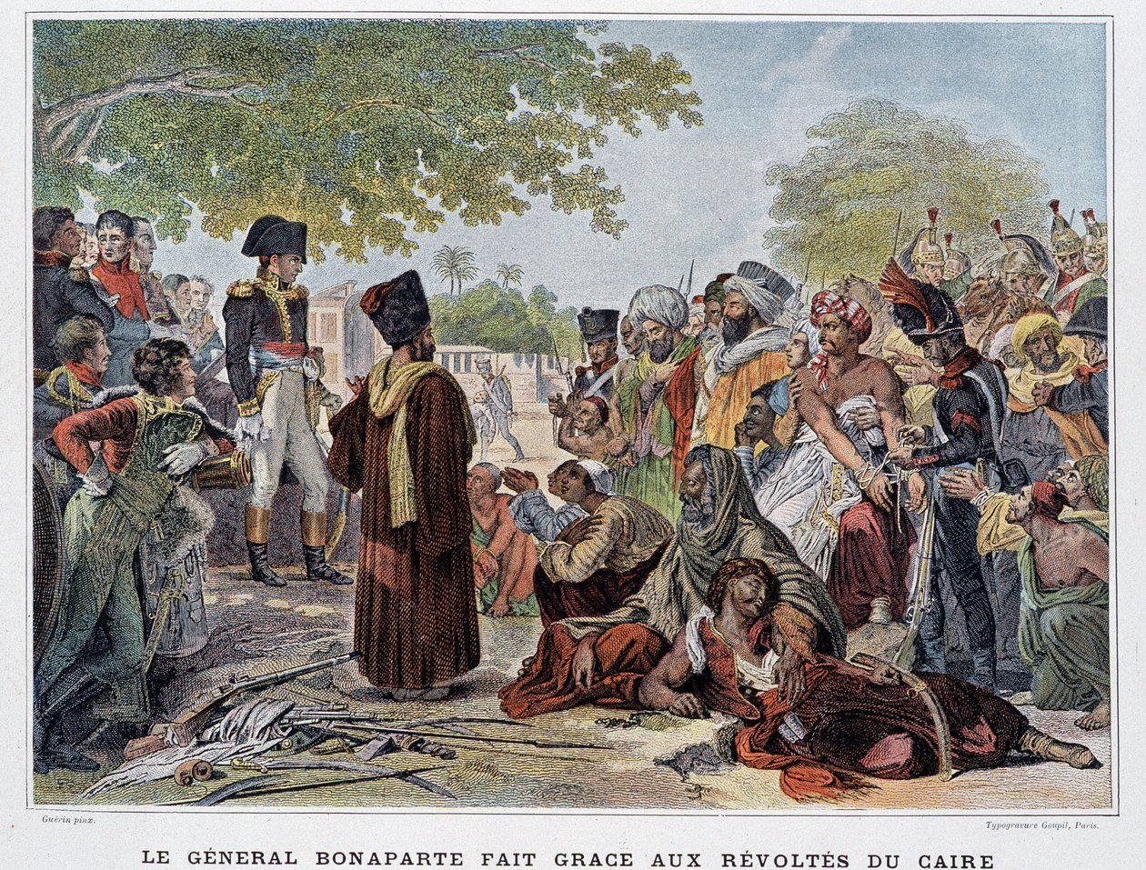 Generaal Bonaparte bedankt de opstanden van Caïro - in 