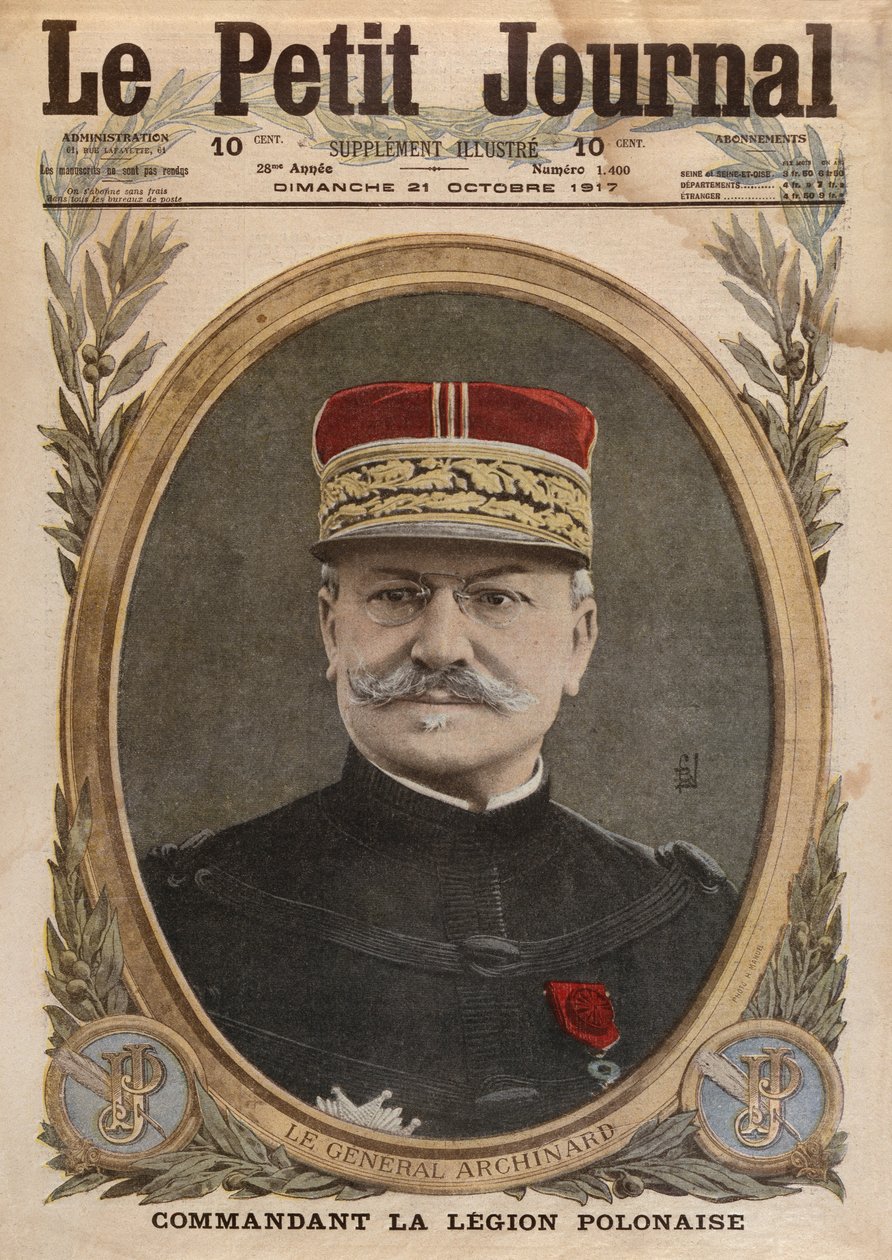 Generaal Louis Archinard, voorpagina illustratie uit Le Petit Journal, supplement illustre, 21 oktober 1917 door French School