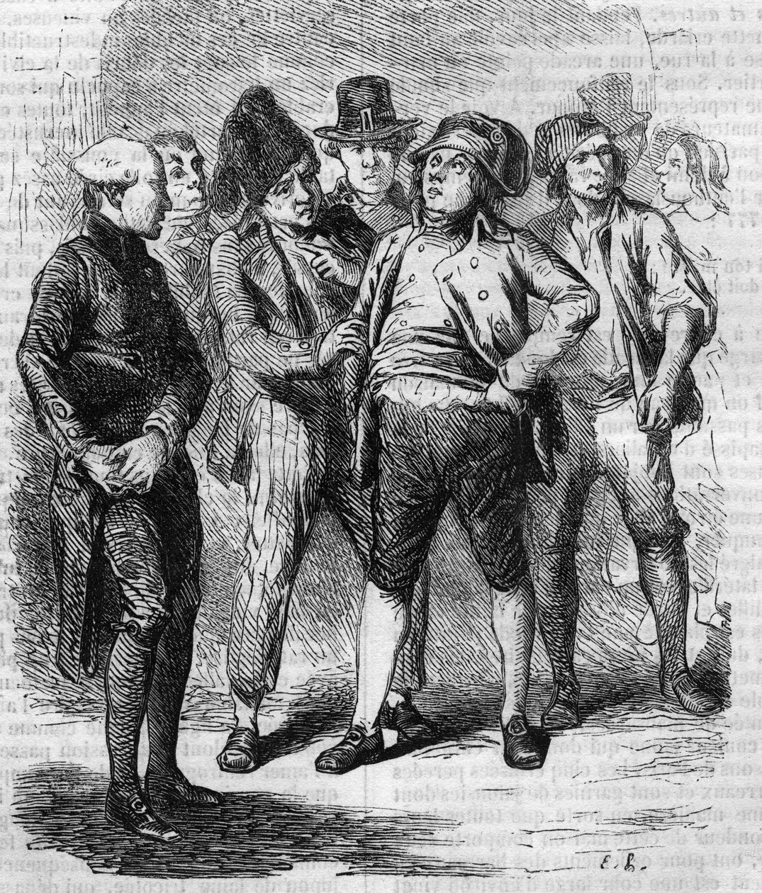 Goriot was voorzitter van zijn sectie tijdens de Revolutie. Gravure midden 19e eeuw. Illustratie voor 