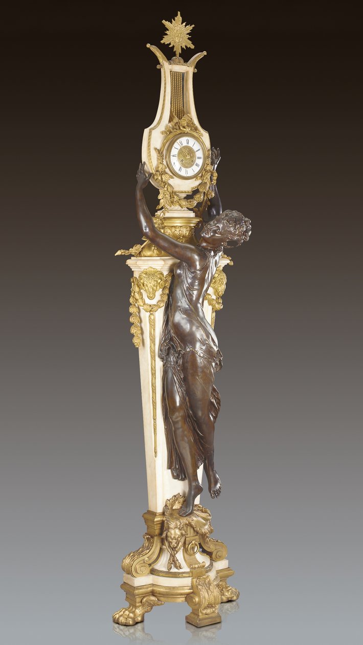 Grande Horloge, een belangrijke en monumentale sokkelklok, ontworpen door Frederic Piat en uitgevoerd door Maison Millet, Parijs, c.1890 door French School