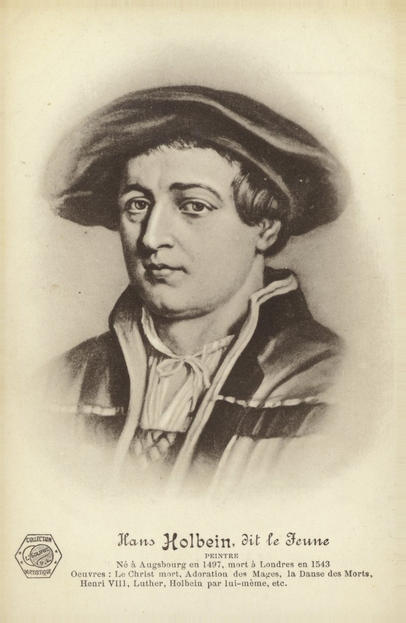 Hans Holbein de Jonge, Duits schilder (litho) door French School