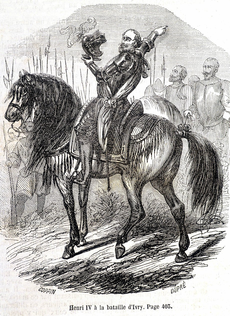 Hendrik IV bij de Slag bij Ivry (14/03/1590) - in 