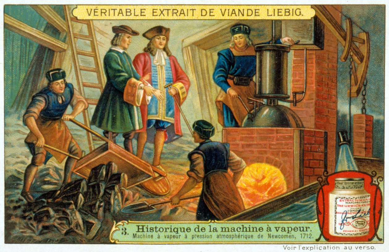 Geschiedenis van de stoommachine: Newcomen atmosferische druk stoommachine door French School