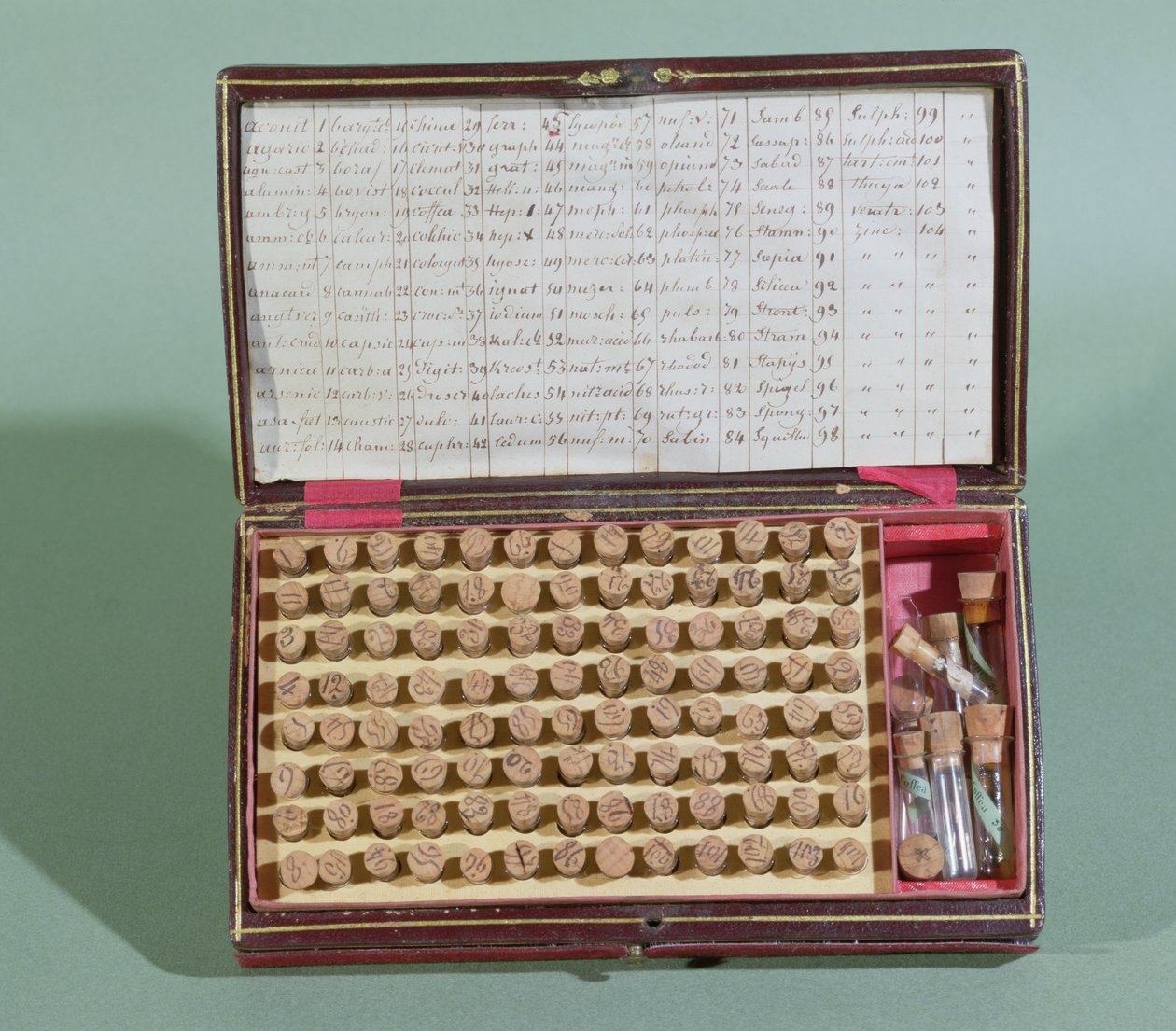 Homeopathische medicijnkoffer, 2e helft van de 19e eeuw door French School