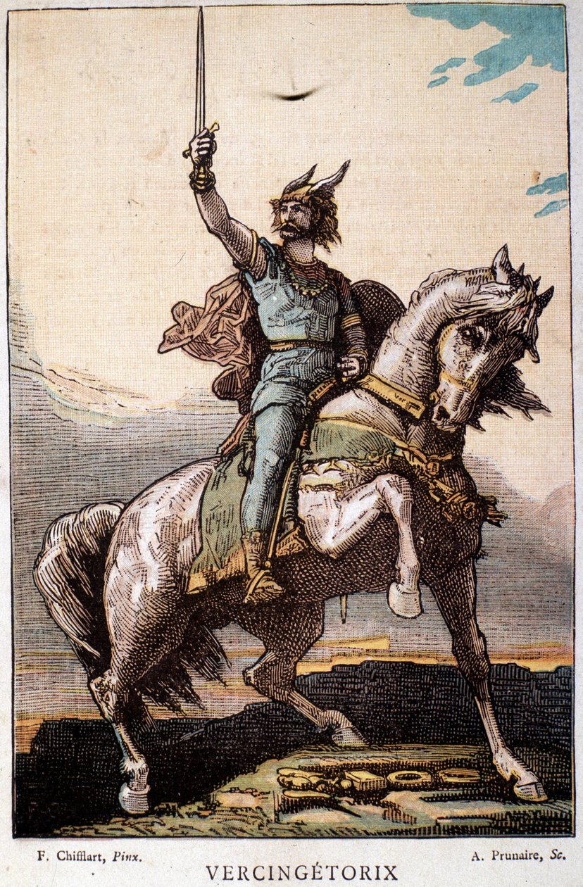 Te paard Vercingetorix door French School