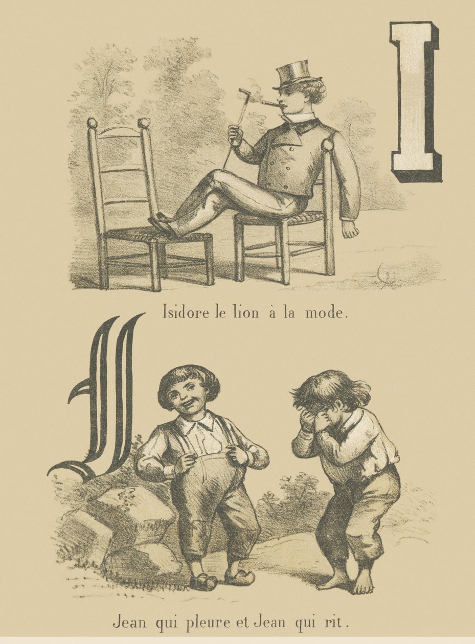 I J: Isidore de trendy leeuw / John huilt en John lacht door French School