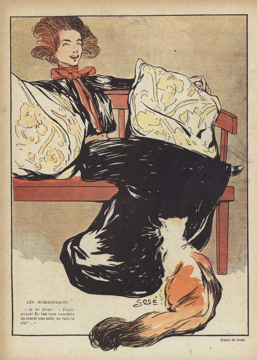Illustratie voor Le Rire (kleurenlitho) door French School
