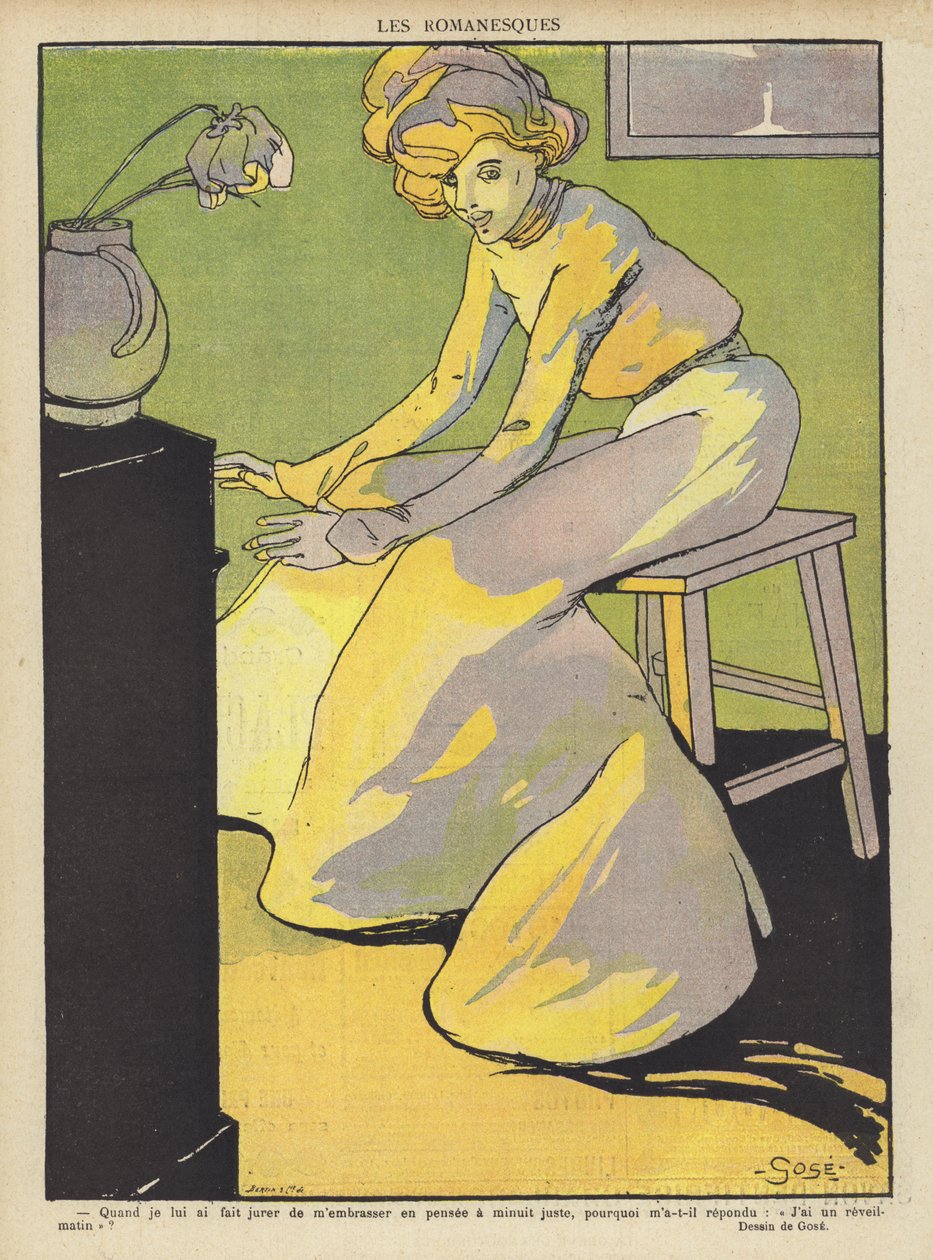 Illustratie voor Le Rire (kleurenlitho) door French School