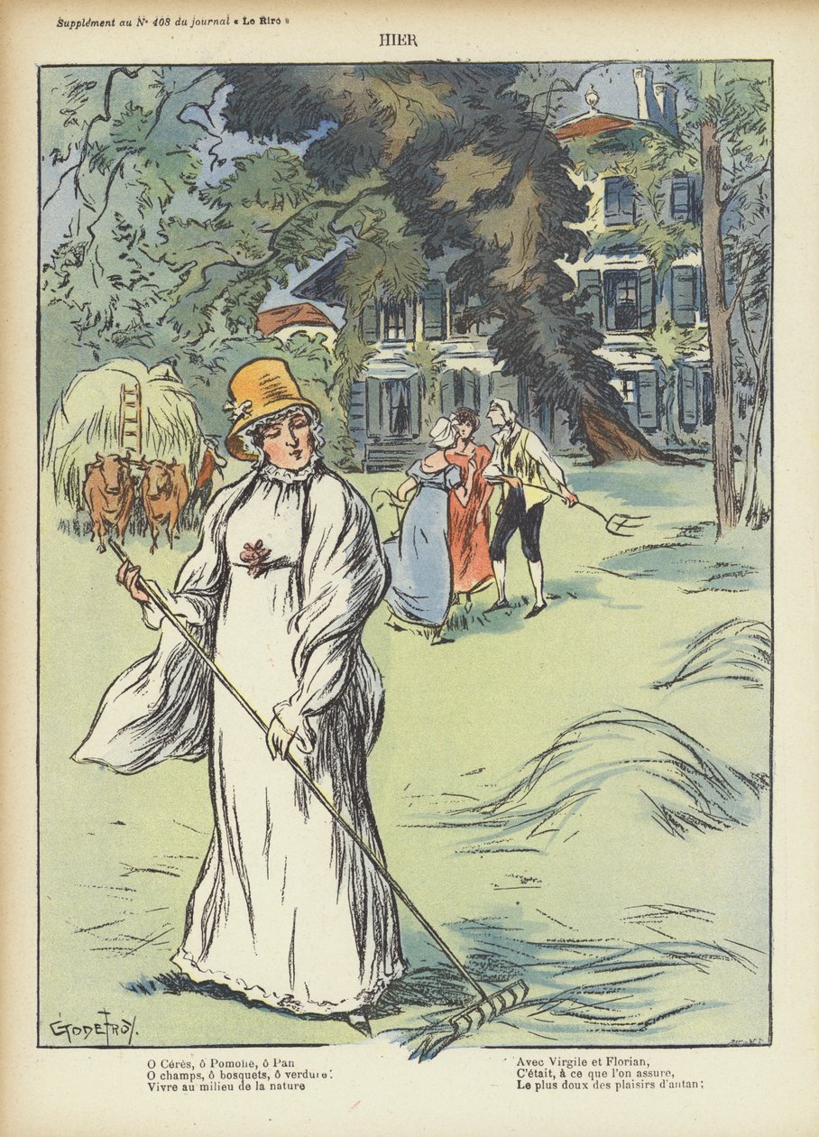 Illustratie voor Le Rire (kleurenlitho) door French School