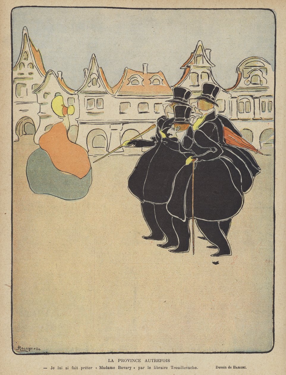 Illustratie voor Le Rire (kleurenlitho) door French School