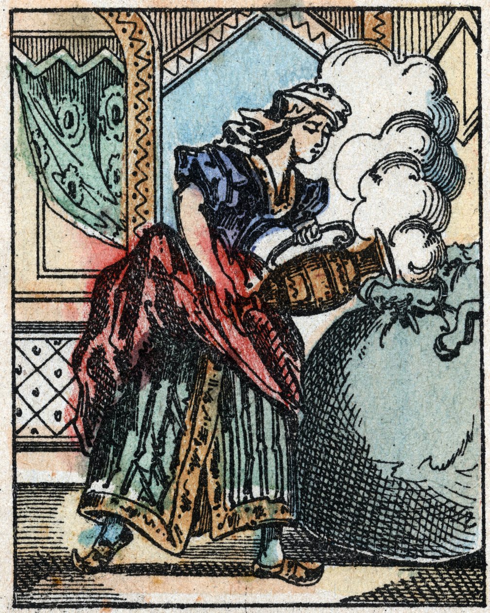 Illustratie voor de verhalen van Duizend-en-een-nacht. Ali-Baba. Houtsnede van Imaging Pellerin - Epinal, sd. Eind 19e eeuw. door French School