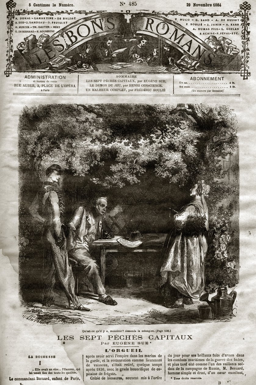 Illustratie voor de roman van Eugene Sue 