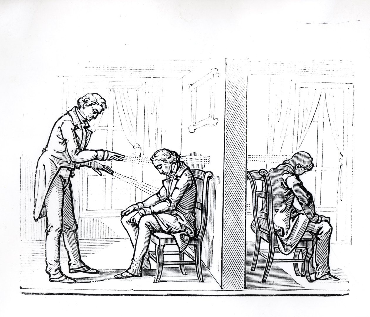 Illustratie uit du Potets werk over Dierlijk Magnetisme, 1863 door French School