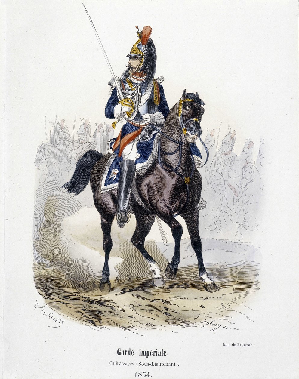 Keizerlijke garde: Cuirassiers in 1854 - in 