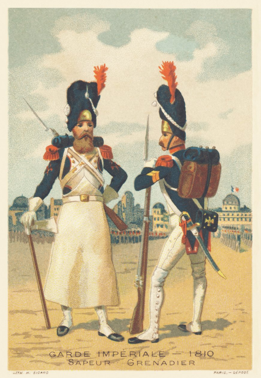 Keizerlijke Garde, Sapeur en Grenadier in 1810 door French School