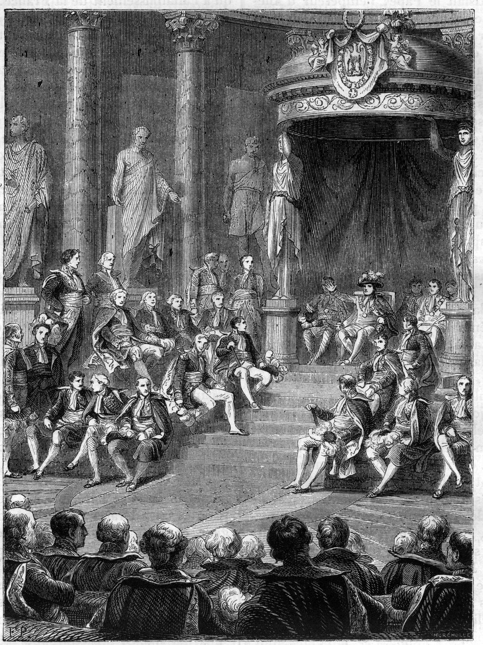 Imperiale zitting in de Senaat: toespraak van Napoleon over de grondwet van het nieuwe koninkrijk Italië in 1805 - in 