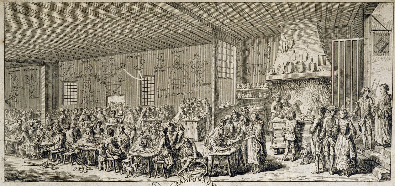 Interieur van een cabaret 