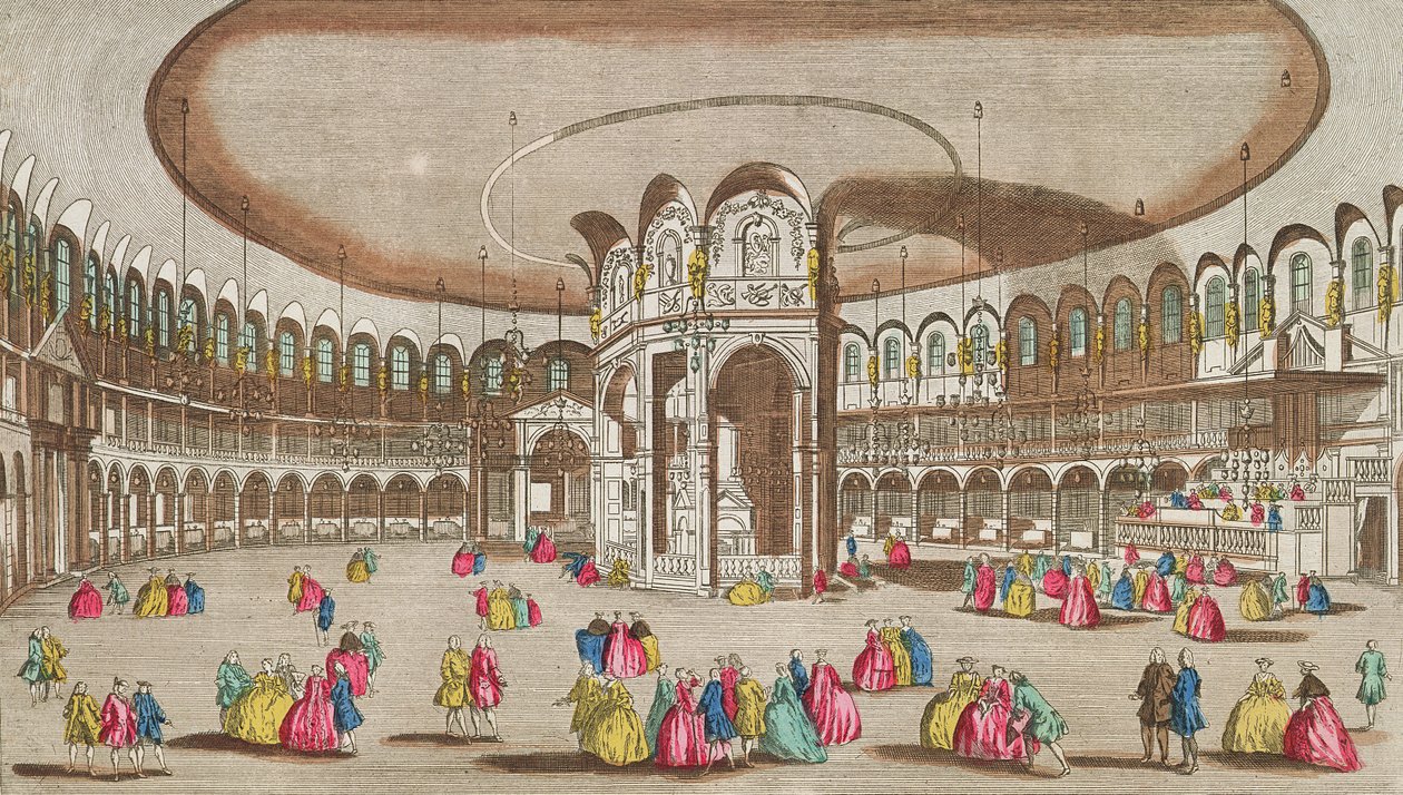 Interieur van de Rotunda, Ranelagh House, Londen door French School