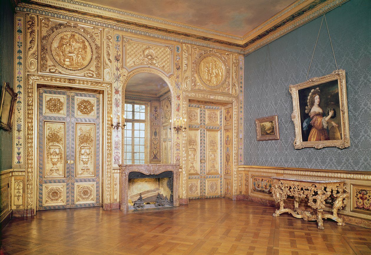 Interieurzicht van de Petit Salon, c.1660 door French School