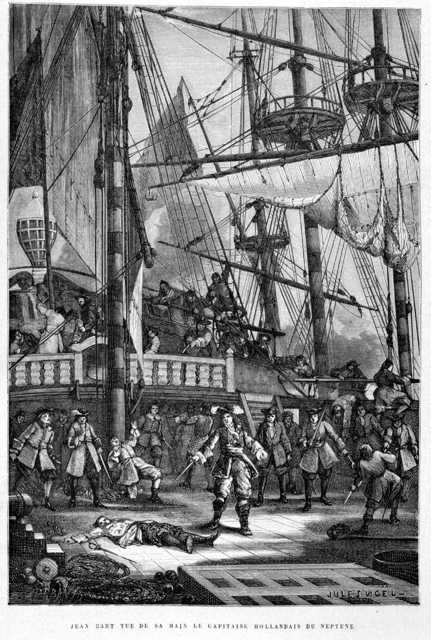 Jean Bart doodt de Nederlandse kapitein van Neptune met zijn hand - in 