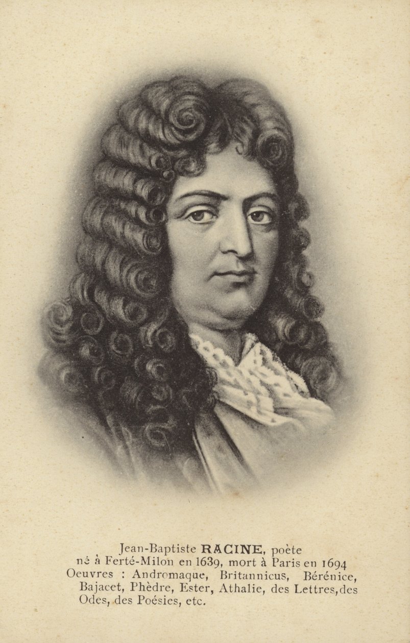 Jean Racine (1639-1699), Frans dramaturg (litho) door French School