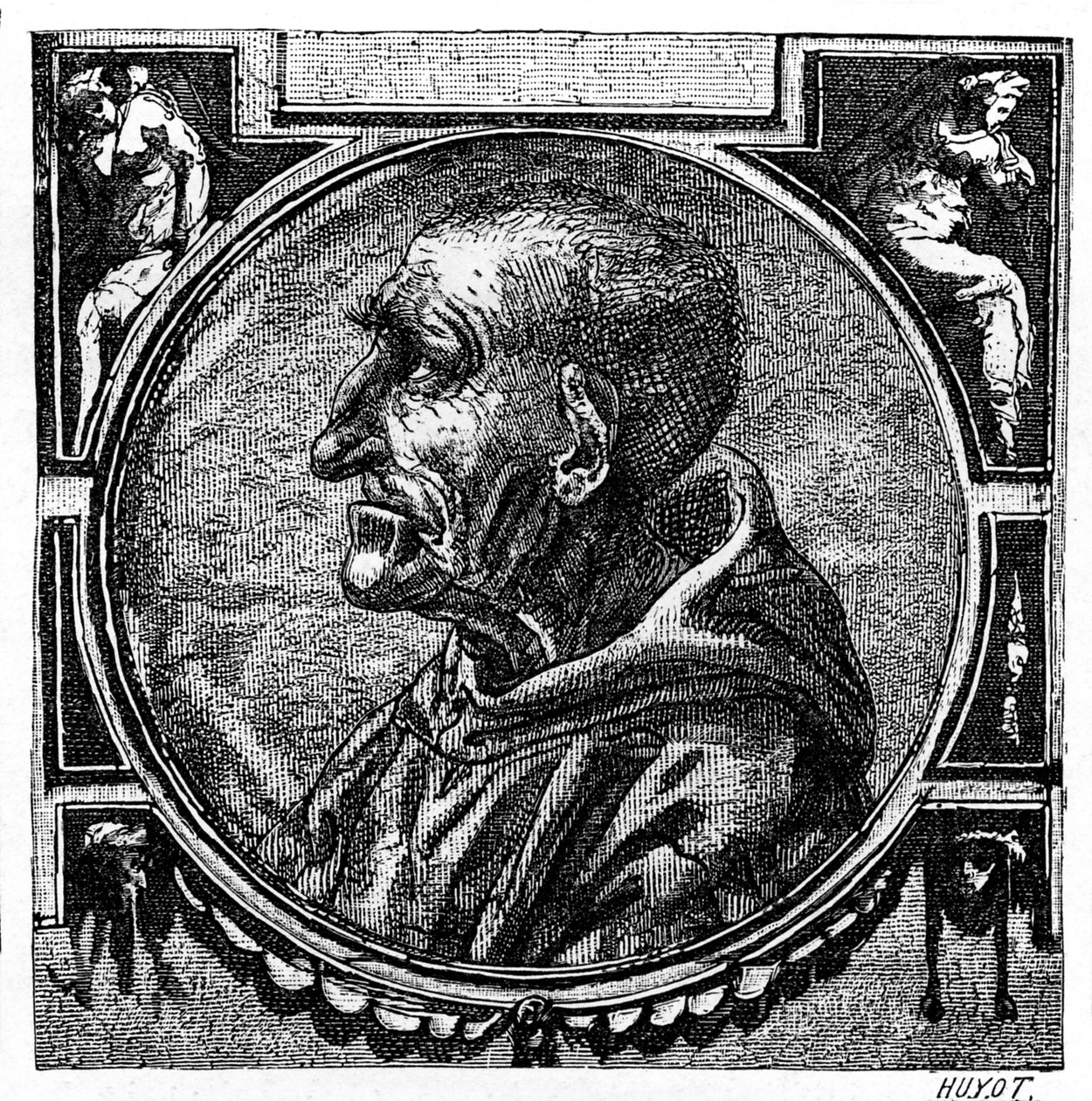 Jerome Savonarola (gravure) door French School