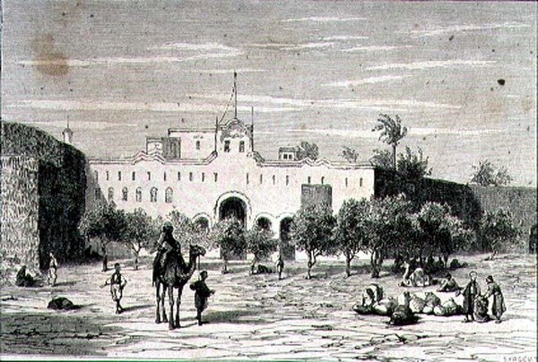 Khartoum, Soedan, in de jaren 1860, gegraveerd door Alfred Louis Sargent door French School