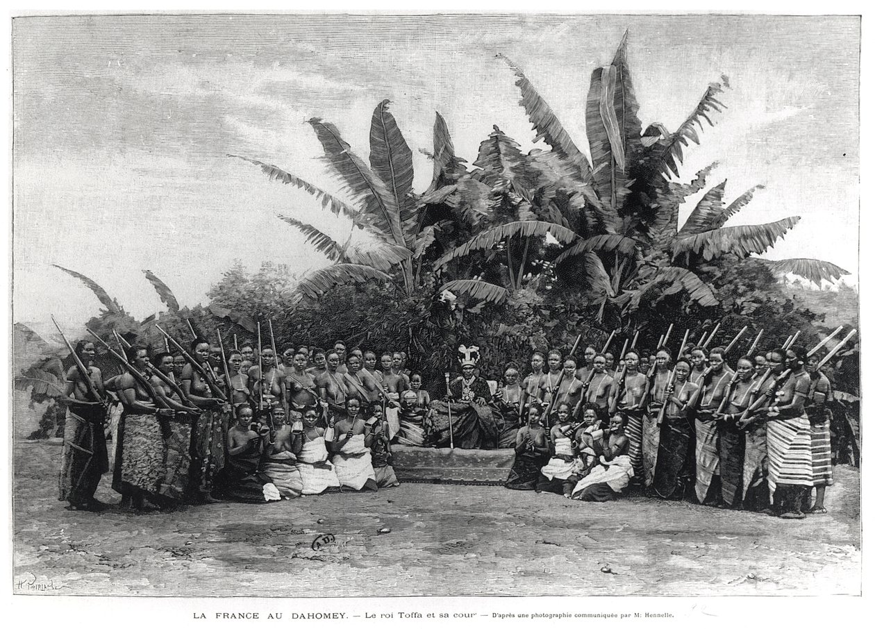 Koning Toffa (r.1874-1908) en zijn hof, Dahomey, 1892 door French School