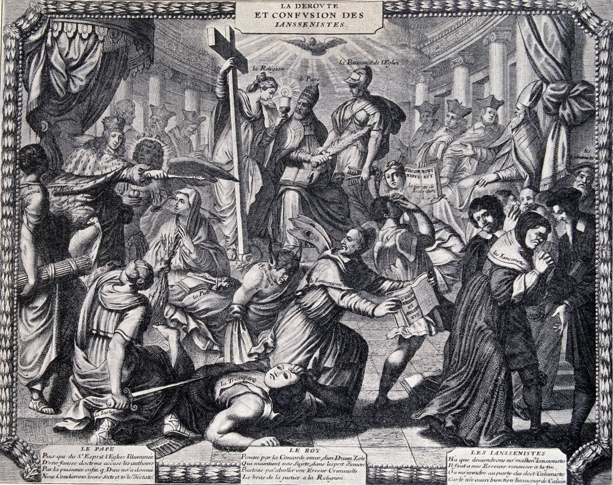 La Déroute des Jansenistes - satirische almanak gepubliceerd door de Jezuïeten door French School