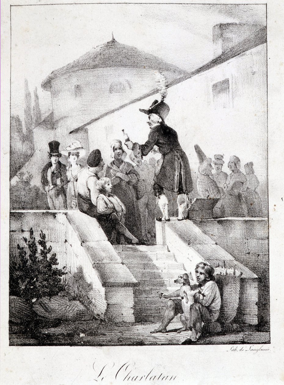 De Charlatan (verkoper van wonderproducten) door French School