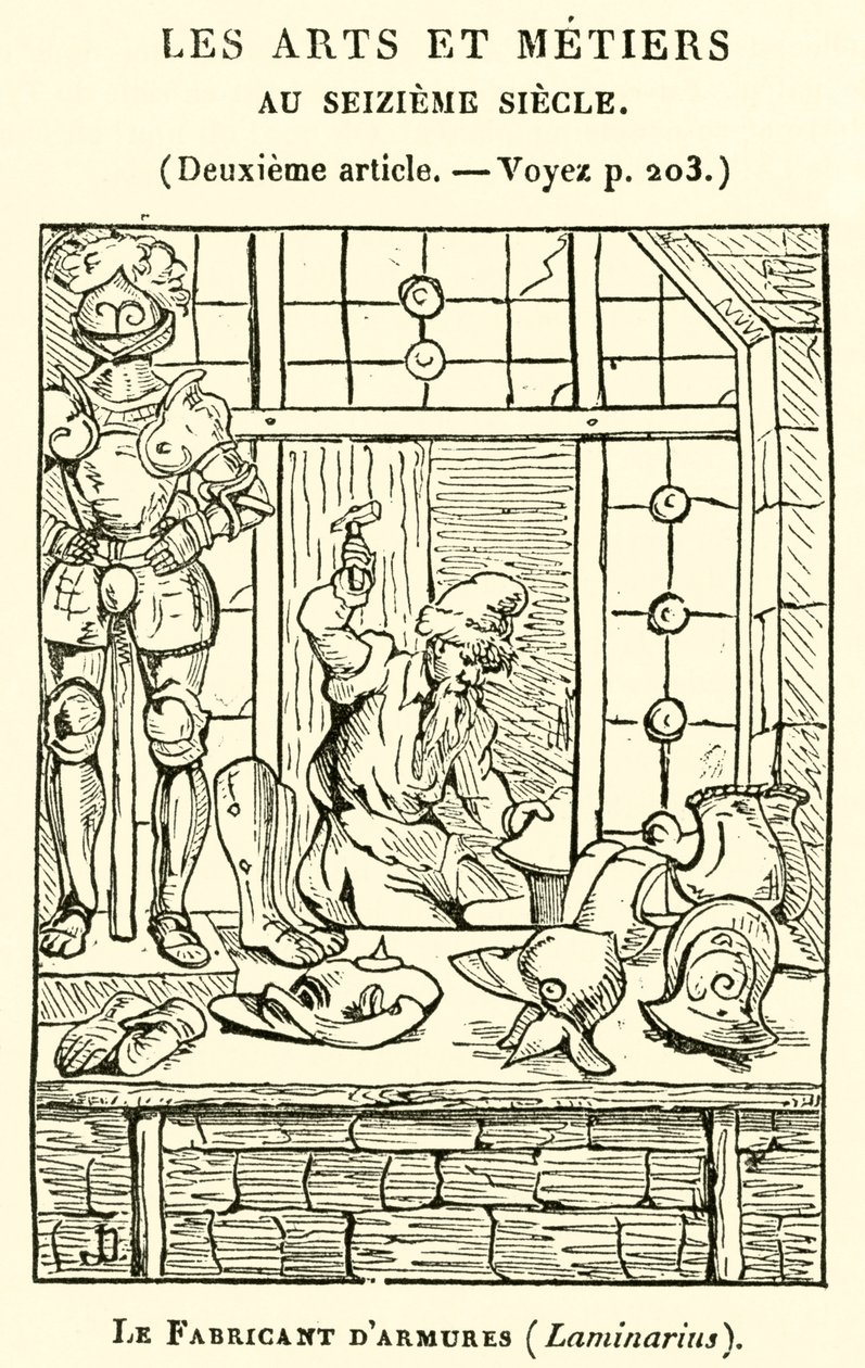 De wapensmid, Laminarius (gravure) door French School