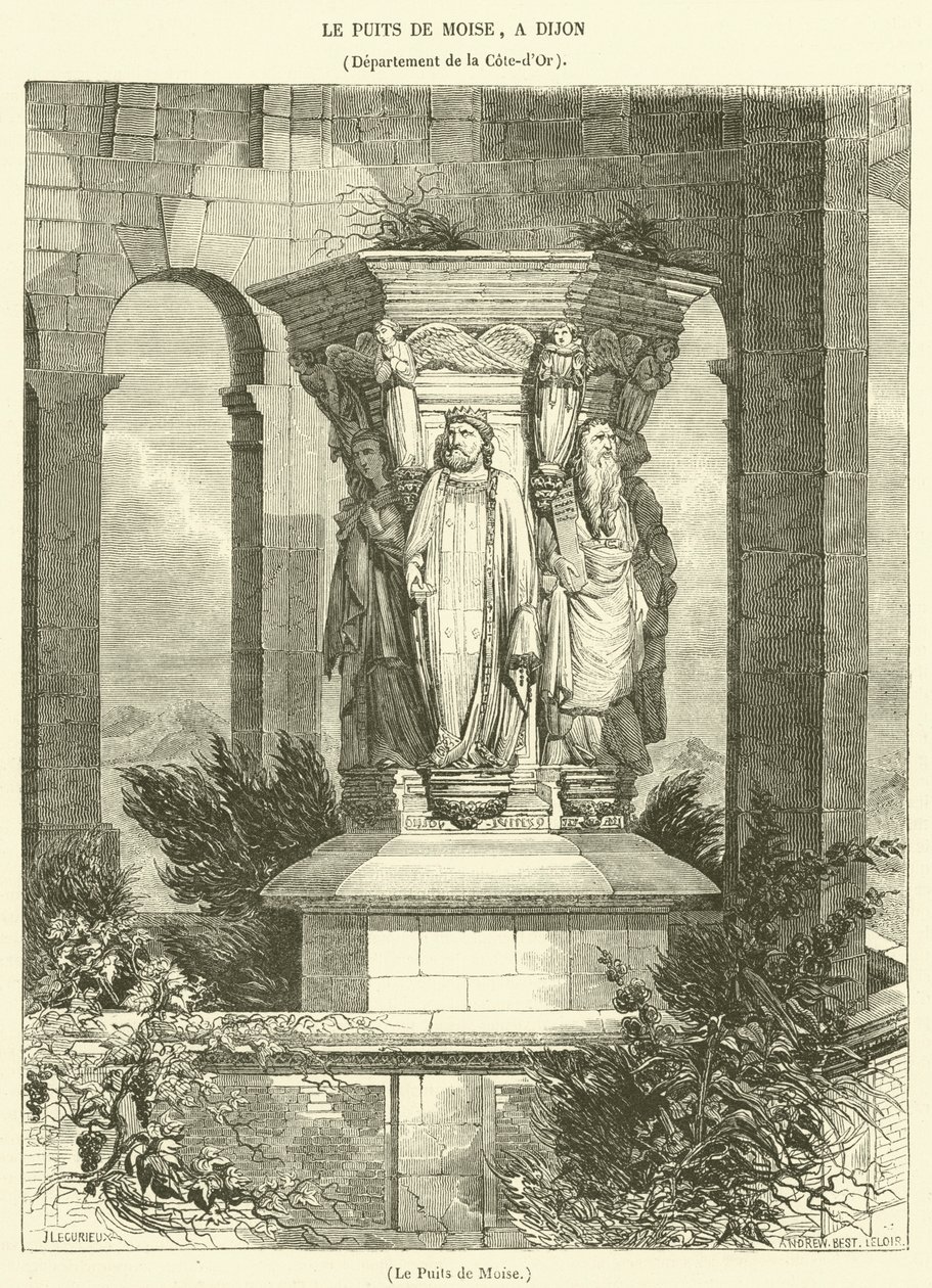 Le Puits de Moise (gravure) door French School