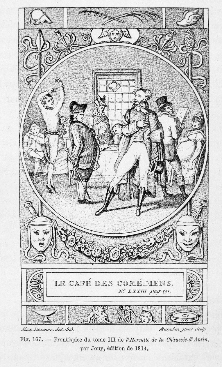 Le cafe des Comediens, frontispice van Volume III van 