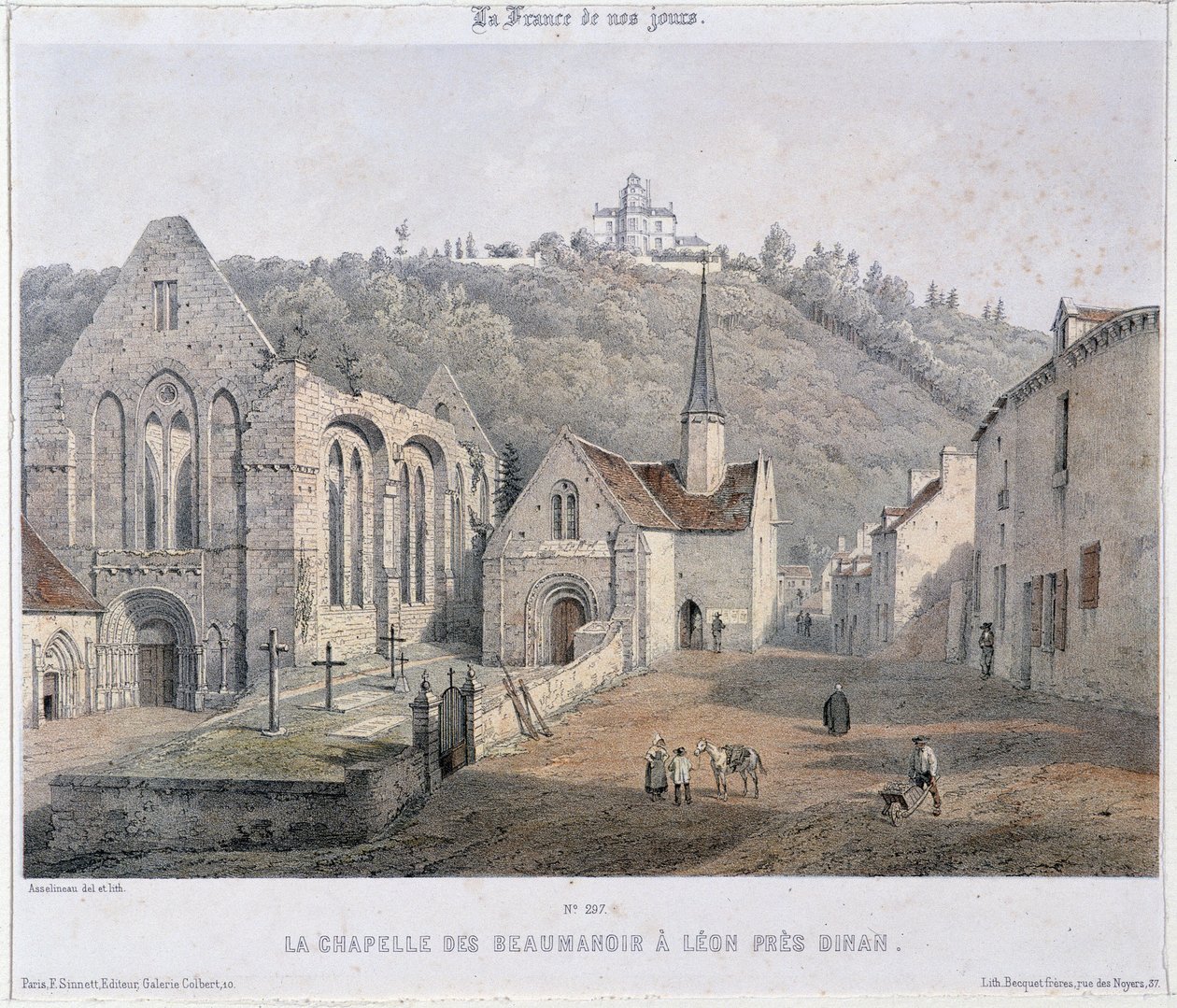 Lehon Abdij en Beaumanoir Kapel nabij Dinan door French School