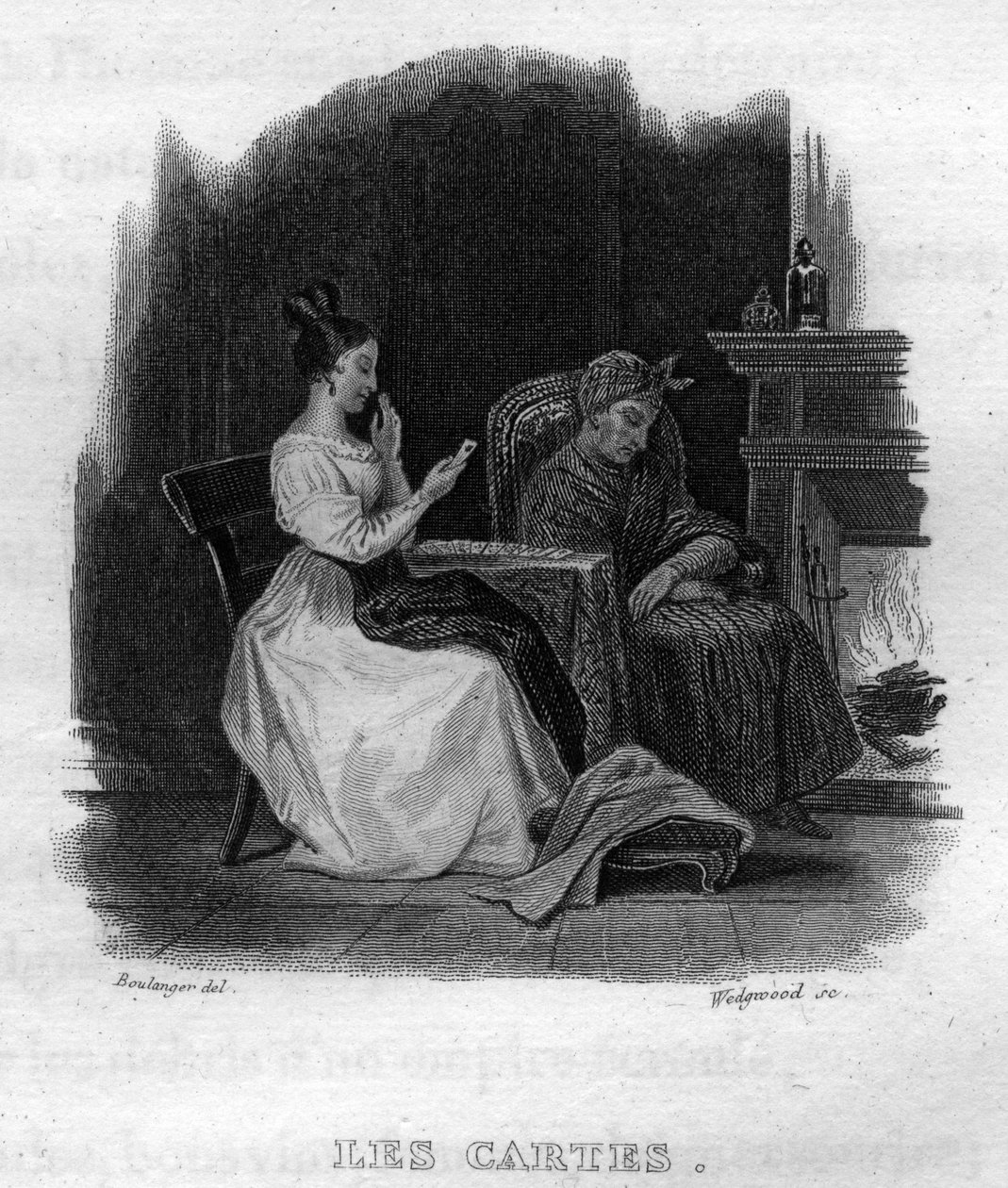 De kaarten Chanson de Beranger in "Oeuvres completes" (1834) door Pierre Jean de Beranger (1780-1857), Franse dichter en songwriter. door French School