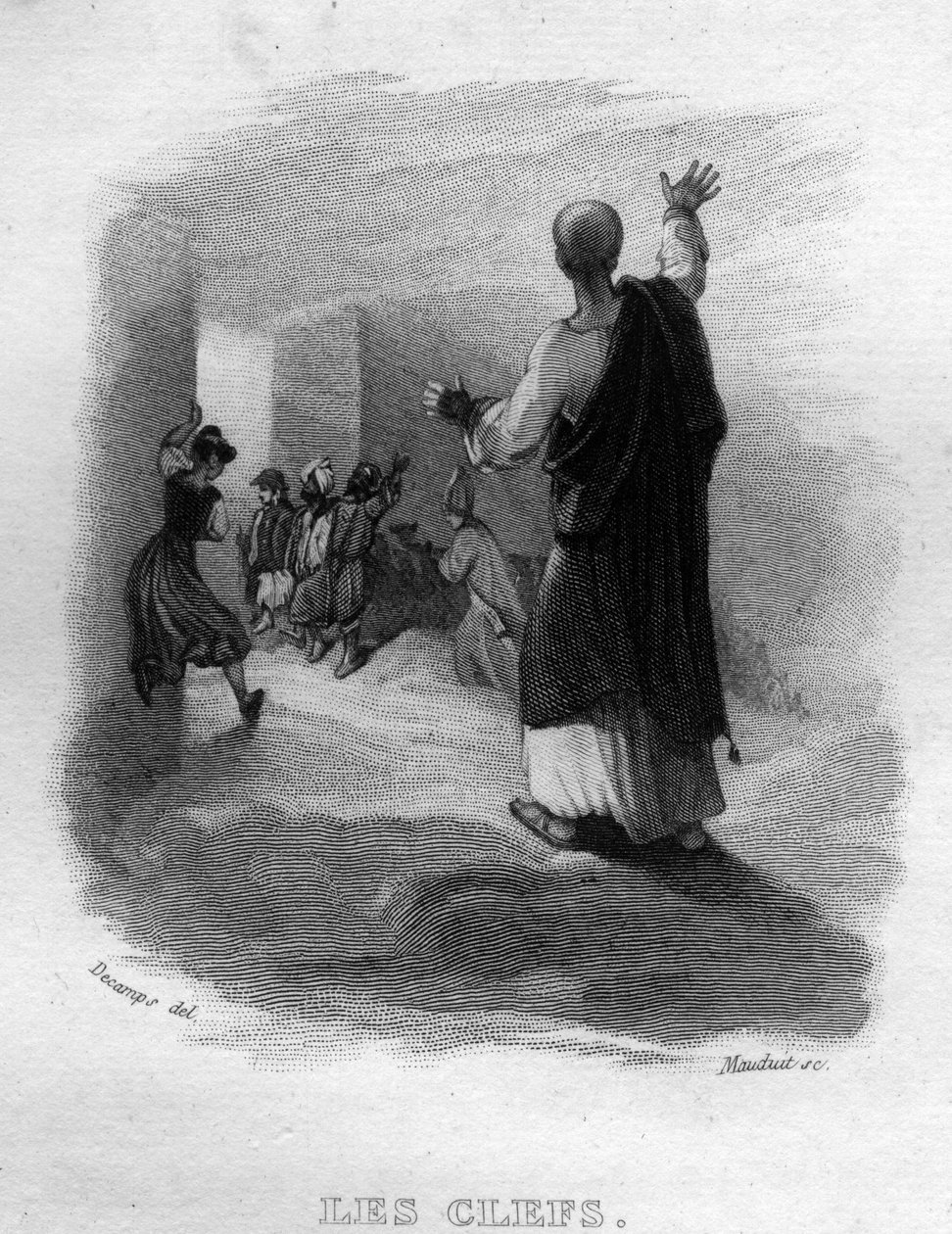 De sleutels Chanson de Beranger in "Oeuvres completes" (1834) door Pierre Jean de Beranger (1780-1857), Franse dichter en songwriter. door French School