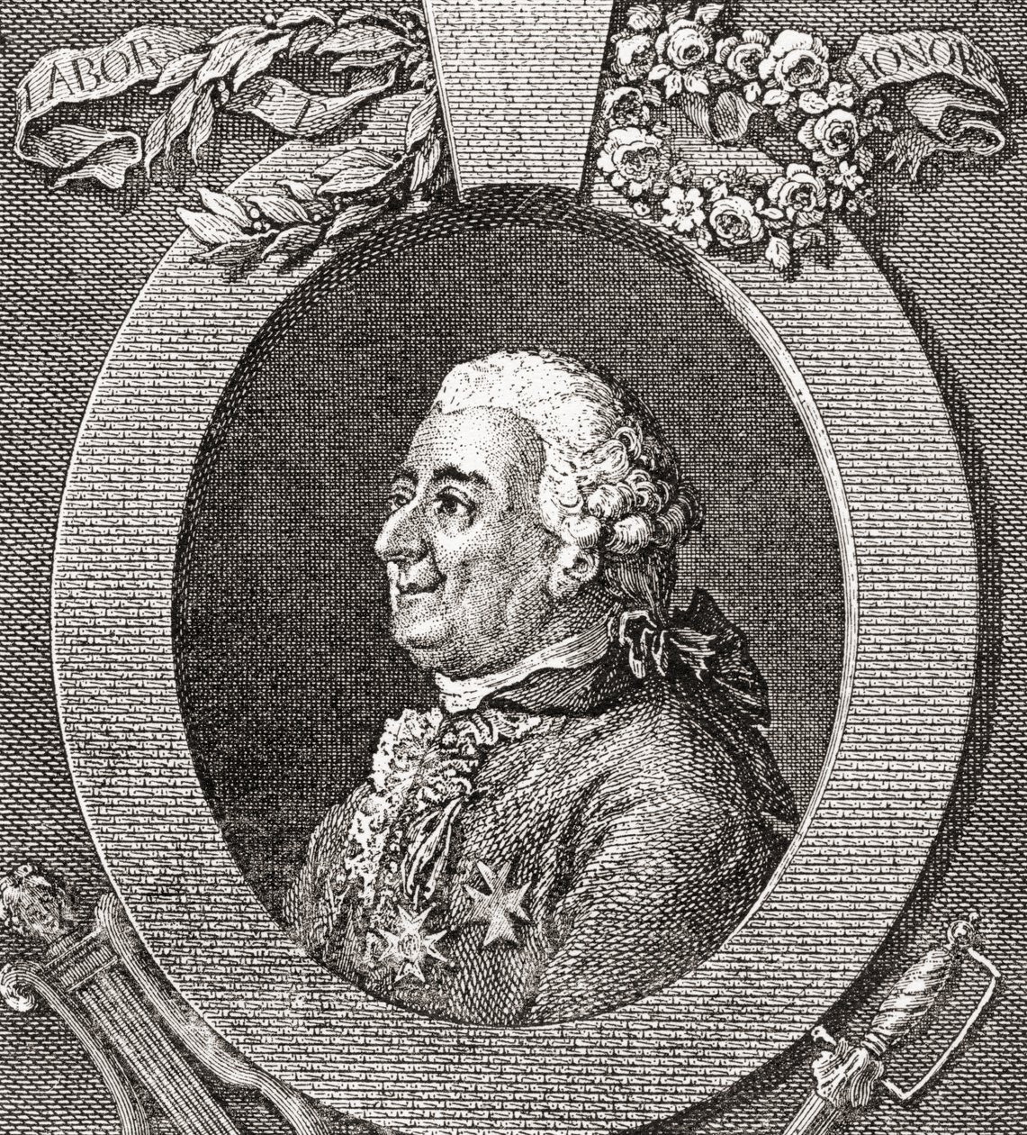 Louis-Élisabeth de la Vergne, graaf van Tressan, 1705-1783. Franse soldaat, arts, wetenschapper, mediëvist en schrijver. Uit Les Heures Libres gepubliceerd 1908. door French School