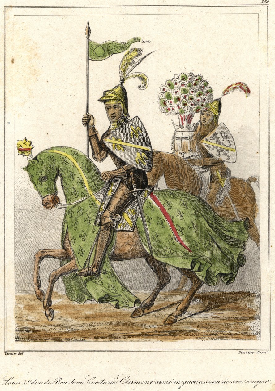 Lodewijk II, bijgenaamd de Goede (1337-1410), hertog van Bourbon (1356), graaf van Clermont. door French School