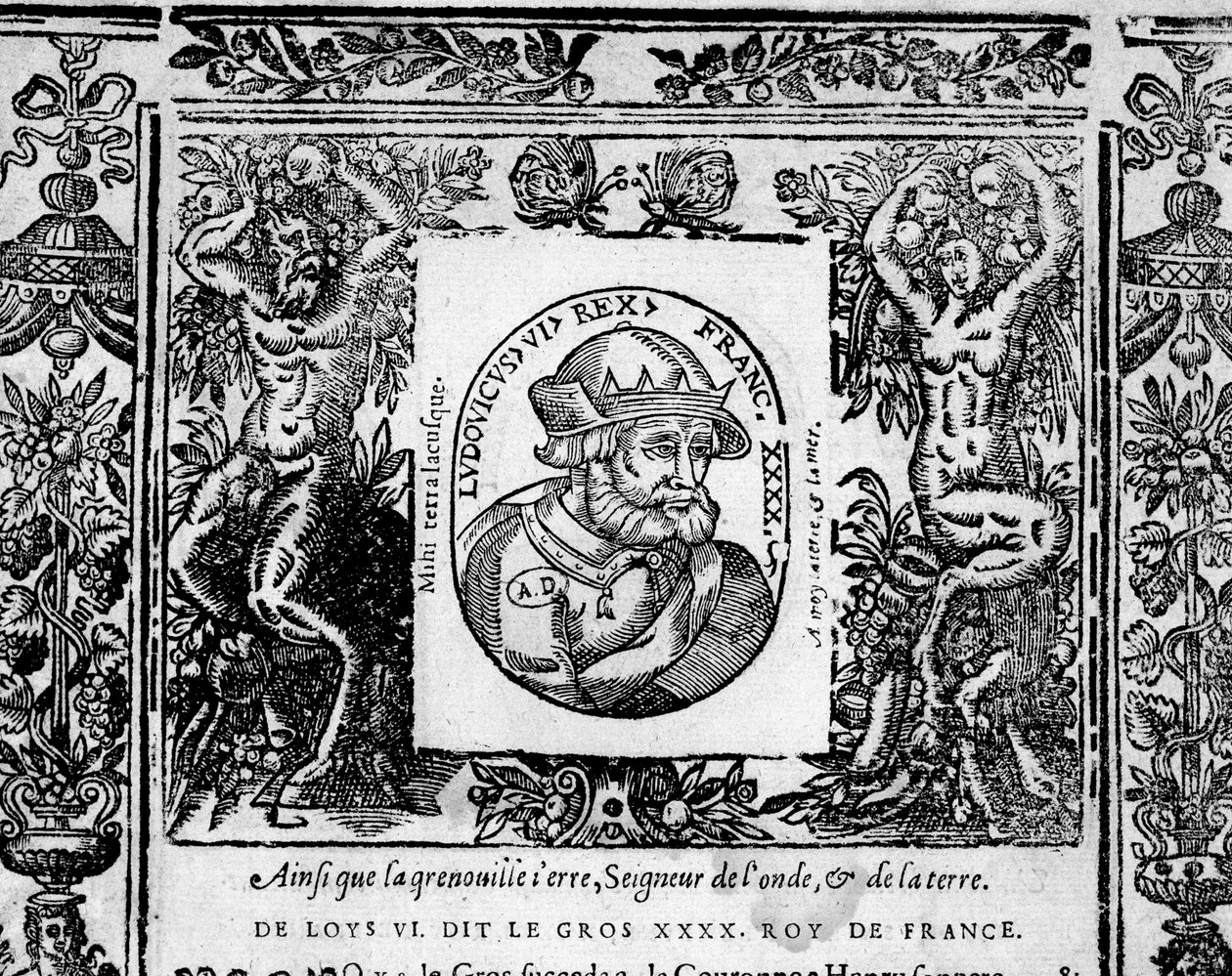 Louis VI Le Gros - in "Portretten van de koningen van Frankrijk" door French School