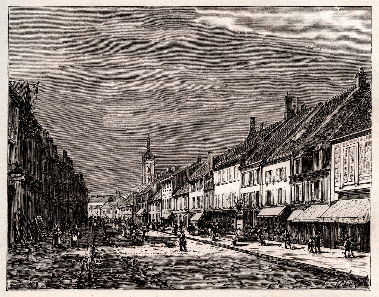 Lure - departement Haute-Saône in de regio Bourgogne-Franche-Comté - gravure in 